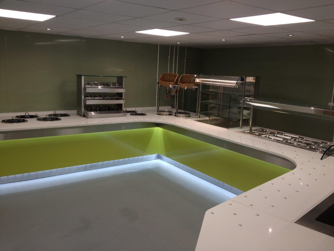 Wipe clean suspended ceiling