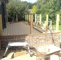 Joiner Made Composite garden decking. Carpenters in Leeds Yorkshire