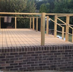 Joiner Made Composite garden decking. Carpenters in Leeds Yorkshire