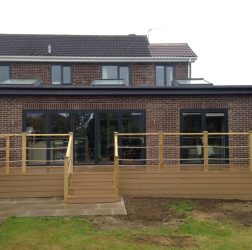 Joiner Made Composite garden decking. Carpenters in Leeds Yorkshire