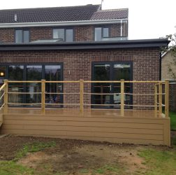 Joiner Made Composite garden decking. Carpenters in Leeds Yorkshire