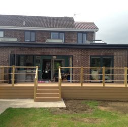 Joiner Made Composite garden decking. Carpenters in Leeds Yorkshire