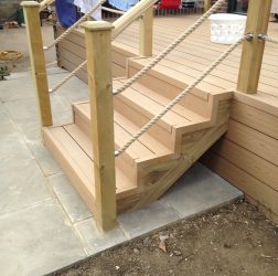 Joiner Made Composite garden decking. Carpenters in Leeds Yorkshire