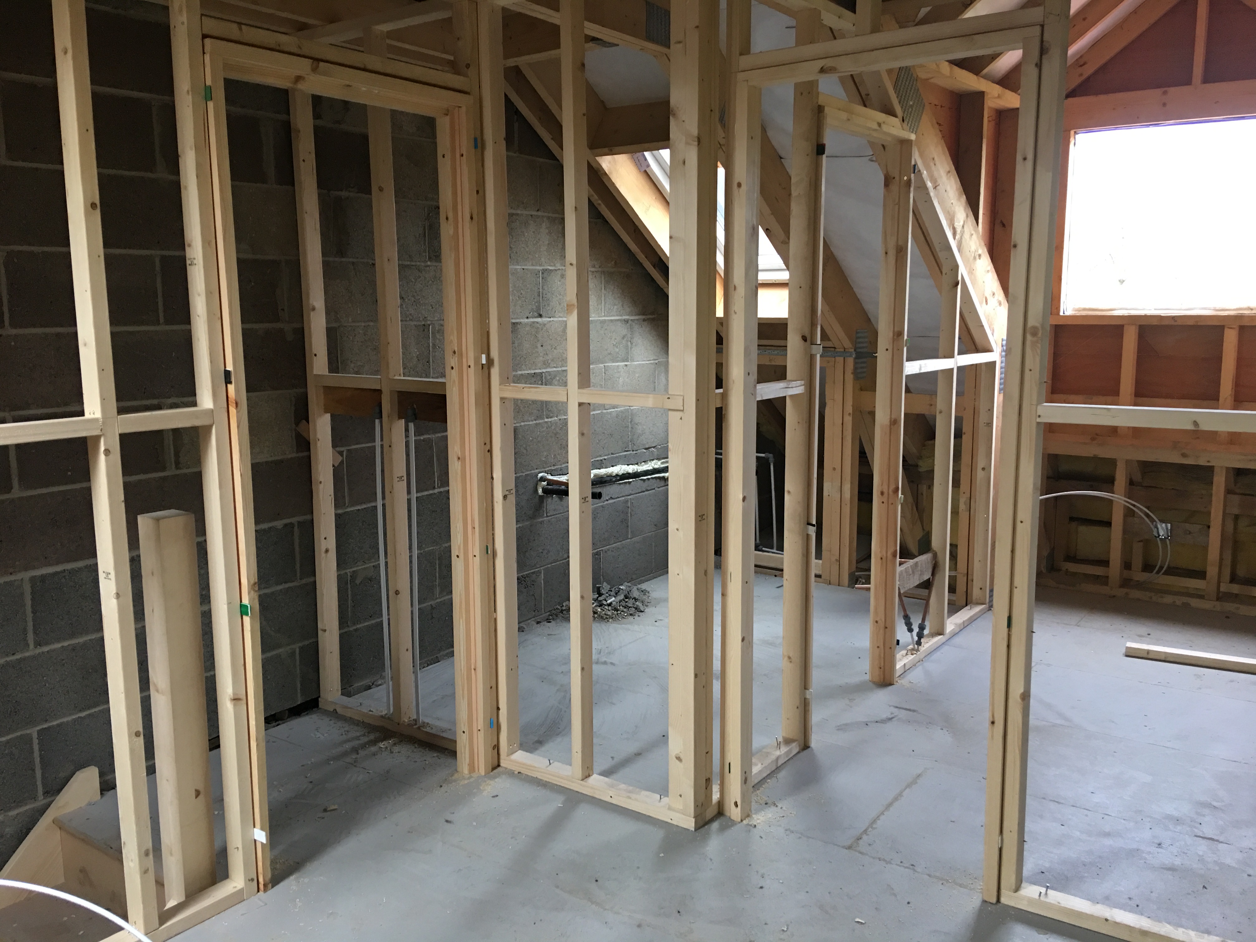 Stud wall partitioning