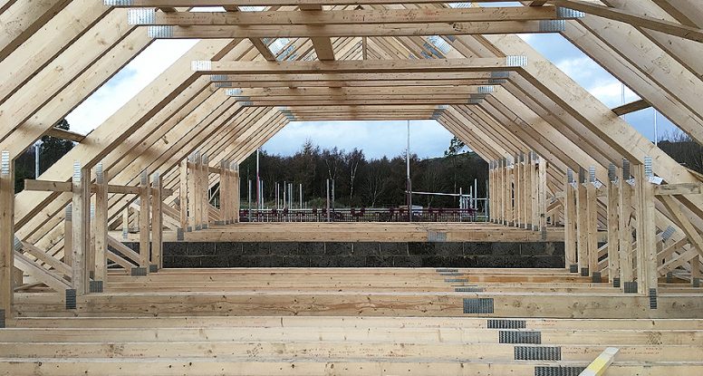 Attic Trusses Erected in Halifax Yorkshire by Carpenters