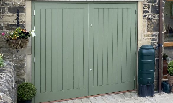 Traditional handmade wooden garage doors