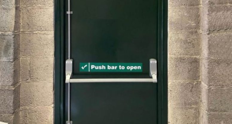 Security steel fire exit door